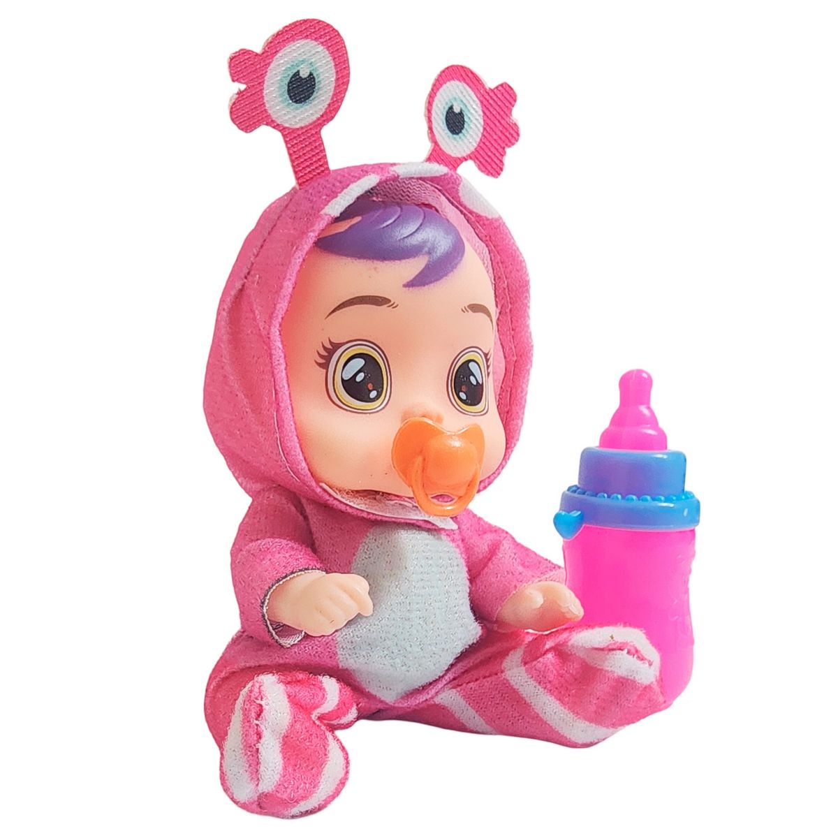 GENERICO - Muñeca Mini Pijama Colores + Chupo Y Tetero Juguete Niñas