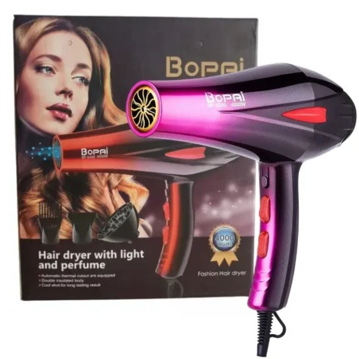 GENERICO - Secador De Cabello Profesional TOCEBA TC-6500 Con Alta Potencia y Tecnología Iónica