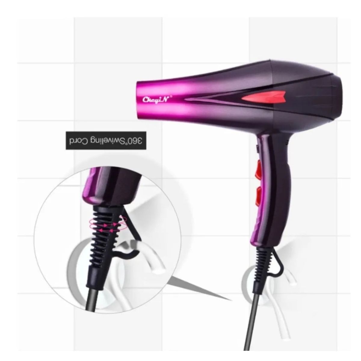 GENERICO - Secador De Cabello Profesional TOCEBA TC-6500 Con Alta Potencia y Tecnología Iónica