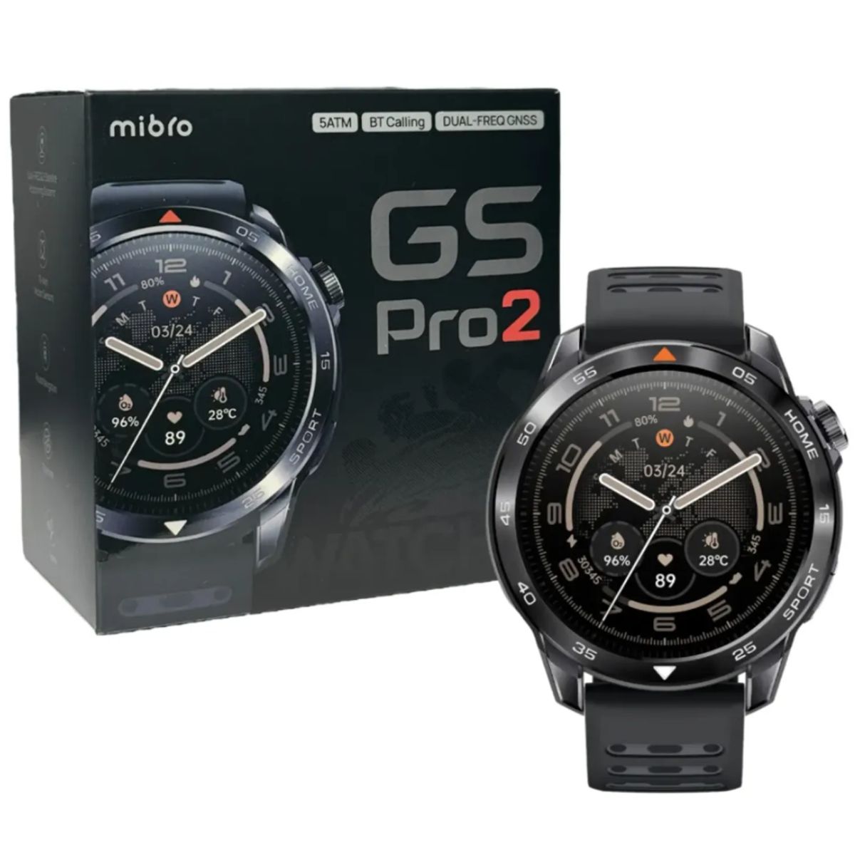 MIBRO - Reloj Inteligente Mibro GS Pro 2 - Negro (Doble Correa)