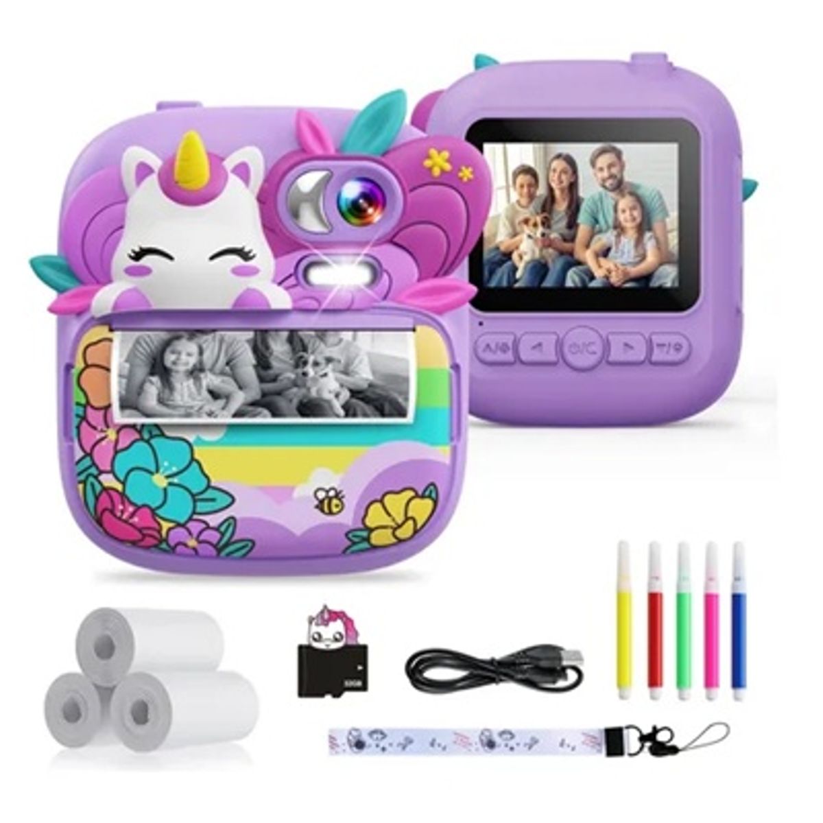 GENERICO - Cámara Infantil Instantánea con Impresora Térmica