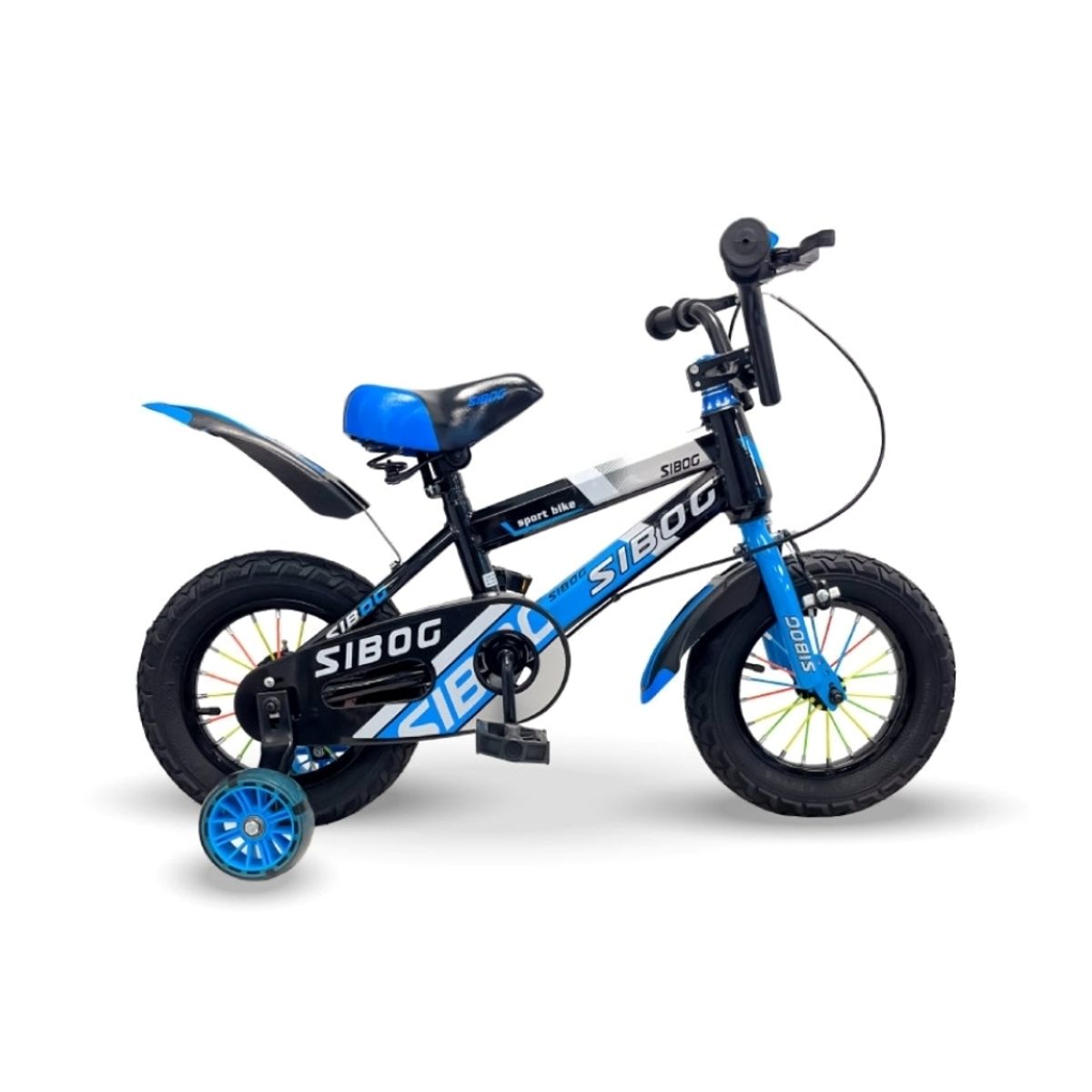 ORIENTE TRADING - Bicicleta Infantil Rin 12 Azul con Rueda de Aprendizaje-Liviana y Segura