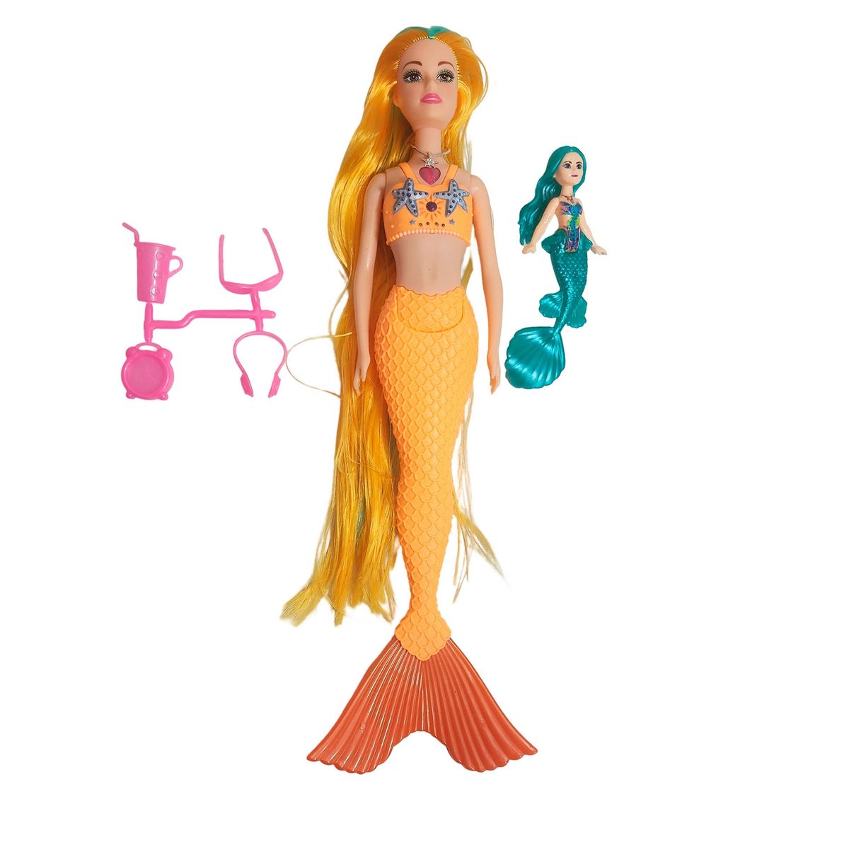 GENERICO - Muñeca Sirena Con Hija Sirena + Accesorios Juguete Niñas