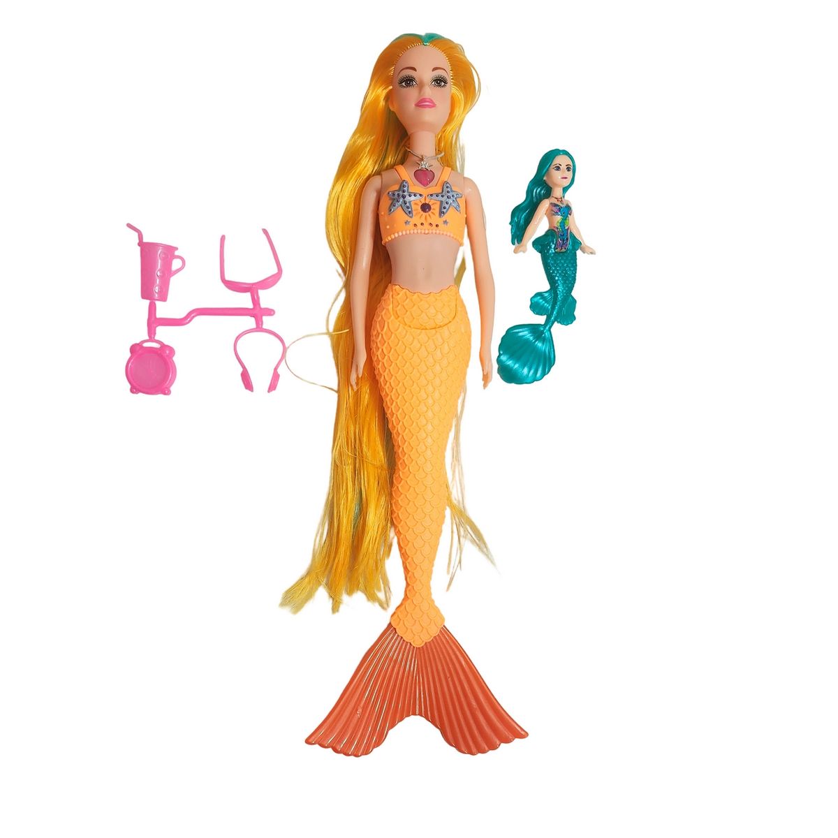 GENERICO - Muñeca Sirena Con Hija Sirena + Accesorios Juguete Niñas