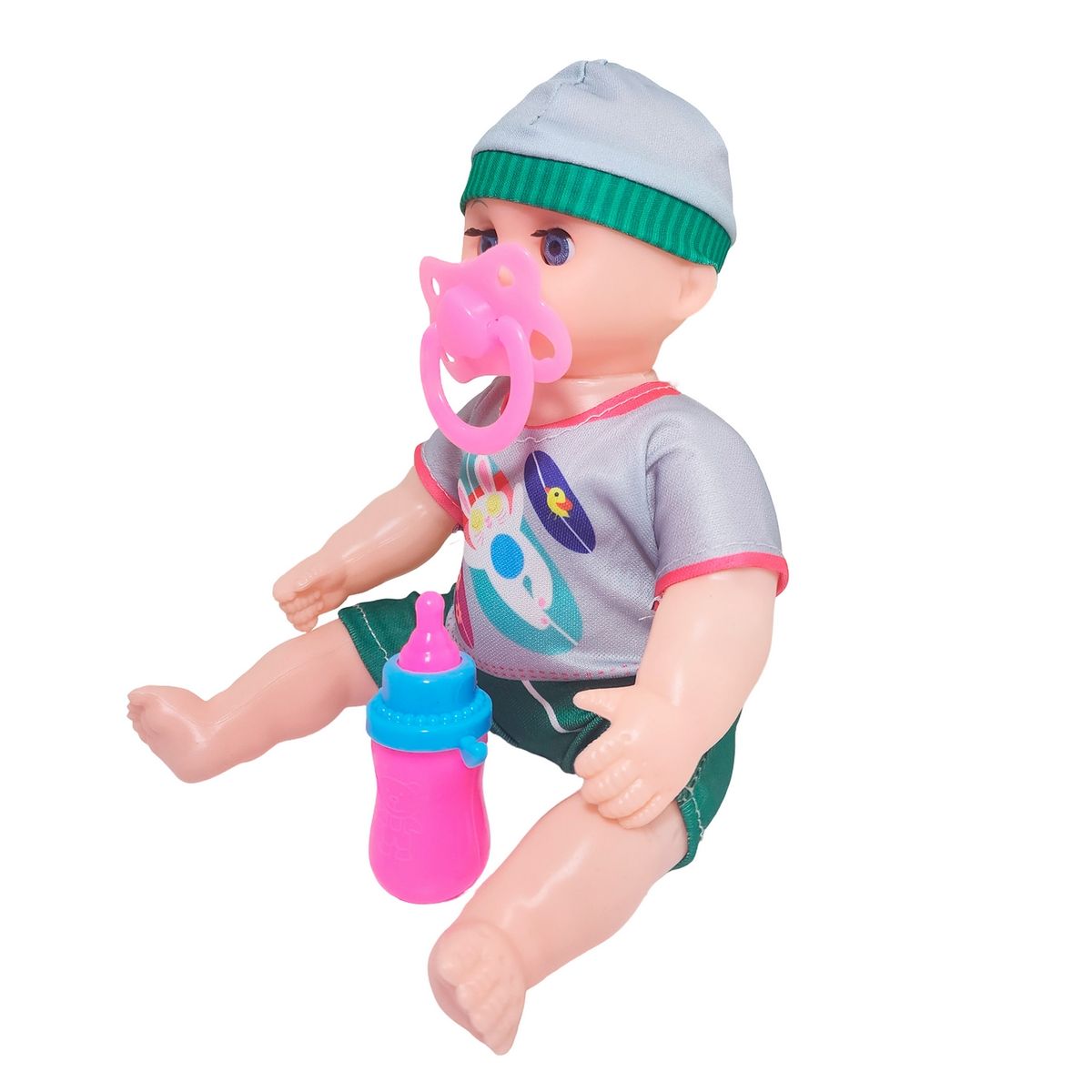 GENERICO - Muñeca Con Vestido Figura Bebe Tetero En Bolso Juguete Niñas