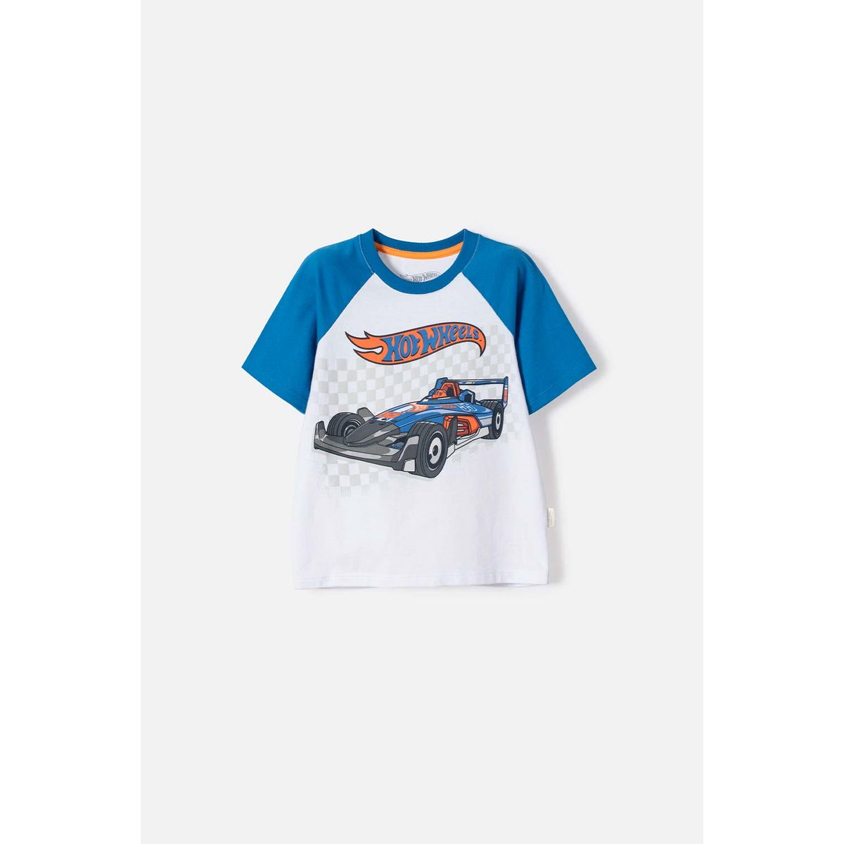HOT WHEELS - Camiseta de Hot Wheels manga corta azul y blanco para niño 2T a 6T