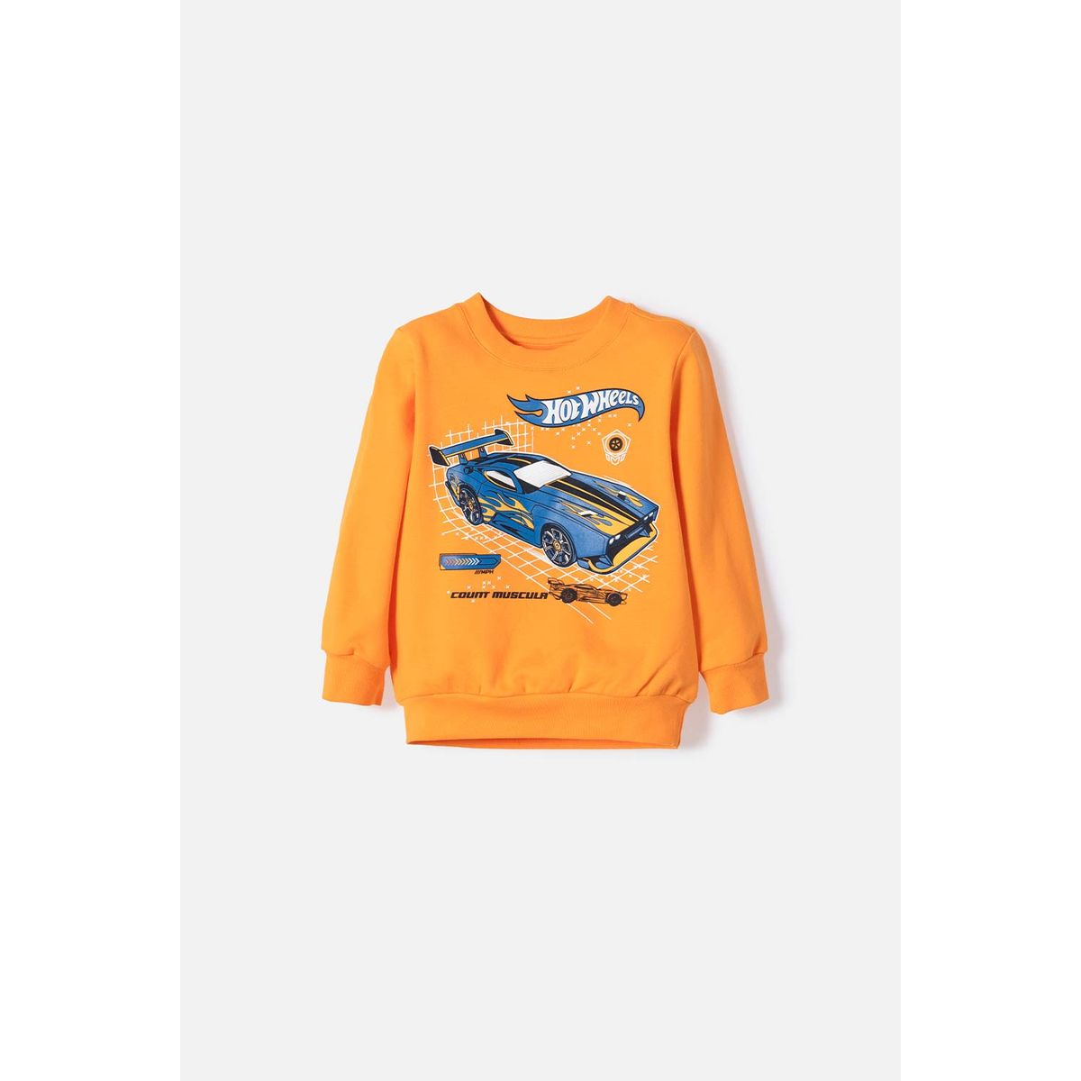 HOT WHEELS - Buzo de Hot Wheels cerrado naranja para niño 2T a 6T