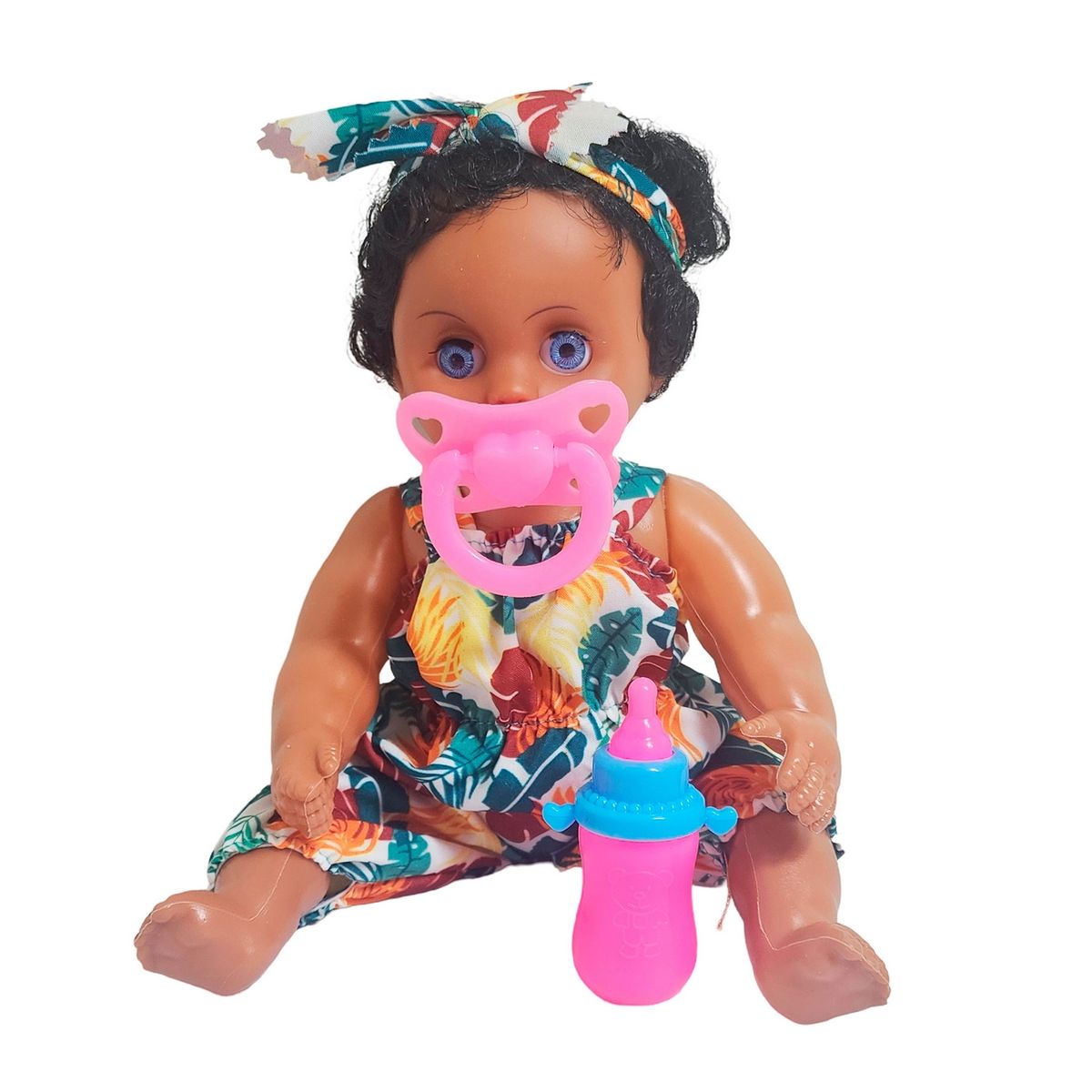 GENERICO - Muñeca Con Vestido Color Bebe Tetero En Bolso Juguete Niñas