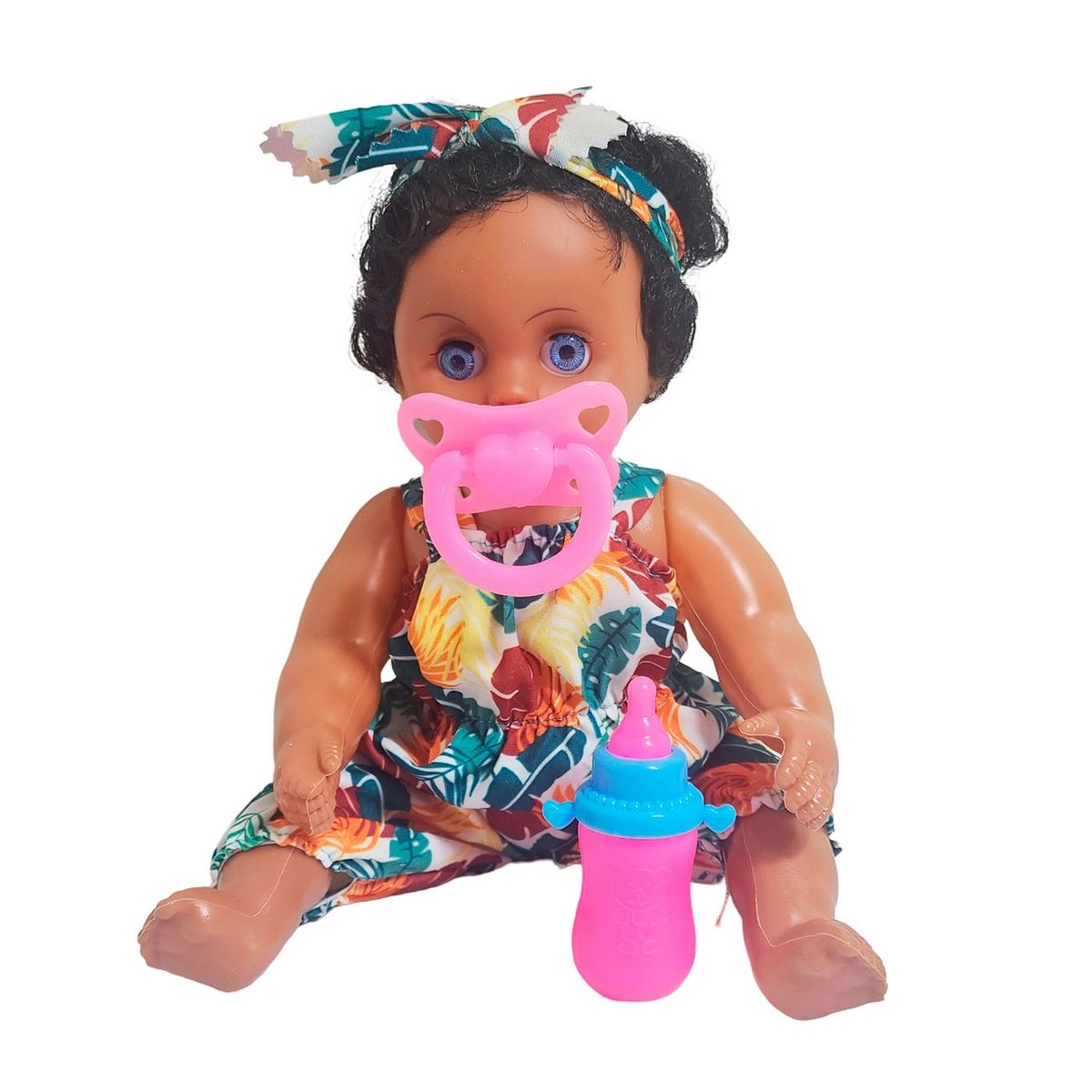 GENERICO - Muñeca Con Vestido Color Bebe Tetero En Bolso Juguete Niñas