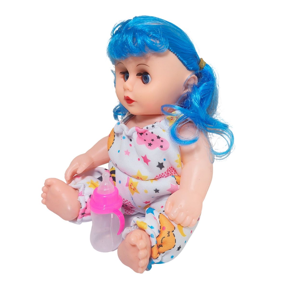 GENERICO - Muñeca Con Vestido Bebe Con Tetero En Bolso Juguete Niñas