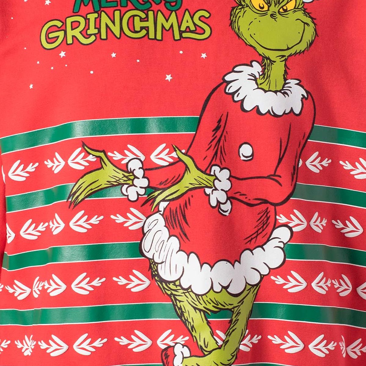 MIC - Buzo de Grinch cerrado rojo para adulto unisex