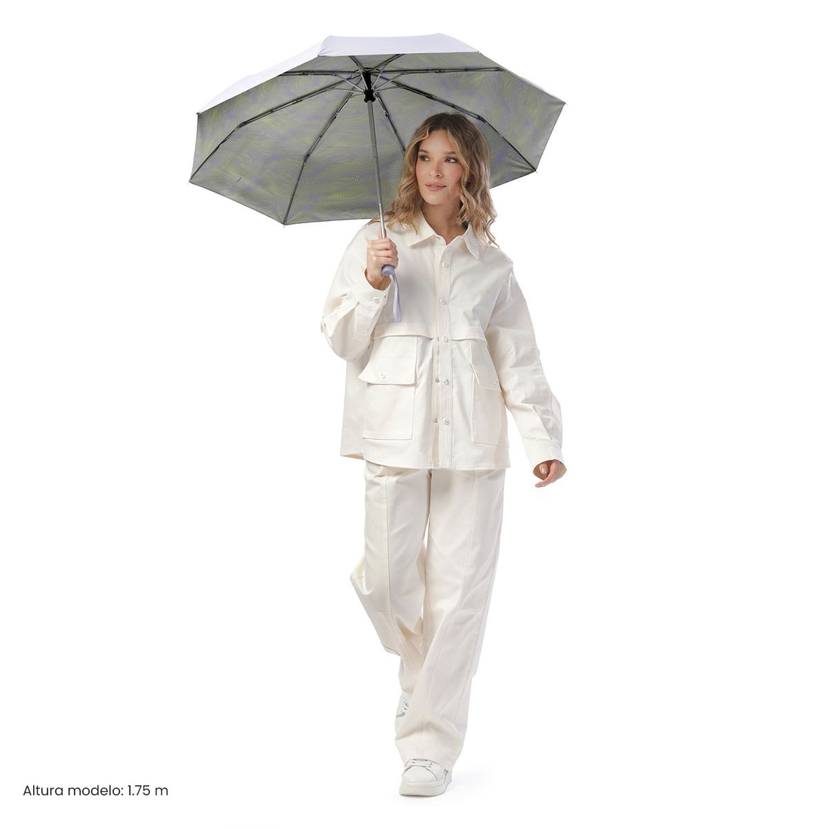 TOTTO - Sombrilla Automatica Filtro UV Estuche Umbre Morado Totto