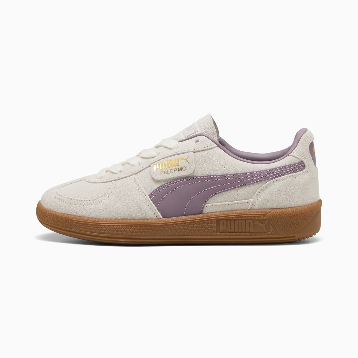 PUMA - Tenis Puma Junior Palermo 397271-41 Gris Claro con Lila Casual