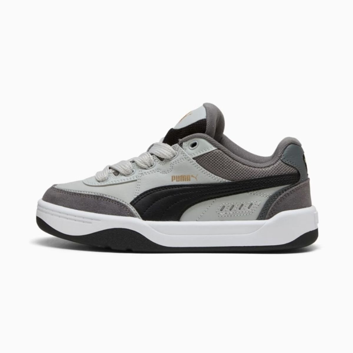 PUMA - Tenis Puma Junior Park Lifestyle SK8 401949-05 Gris Claro con Negro Casual