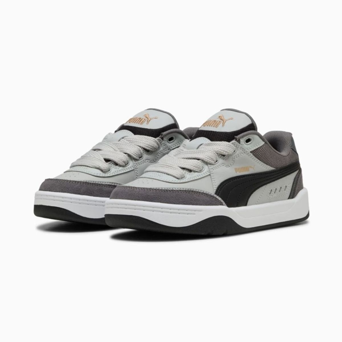 PUMA - Tenis Puma Junior Park Lifestyle SK8 401949-05 Gris Claro con Negro Casual