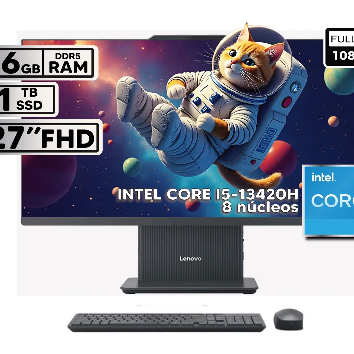 LENOVO - LENOVO IDEACENTRE 27IRH9 27 FULL HD I5-13420H 16GB 1TB SSD LUNA GREY