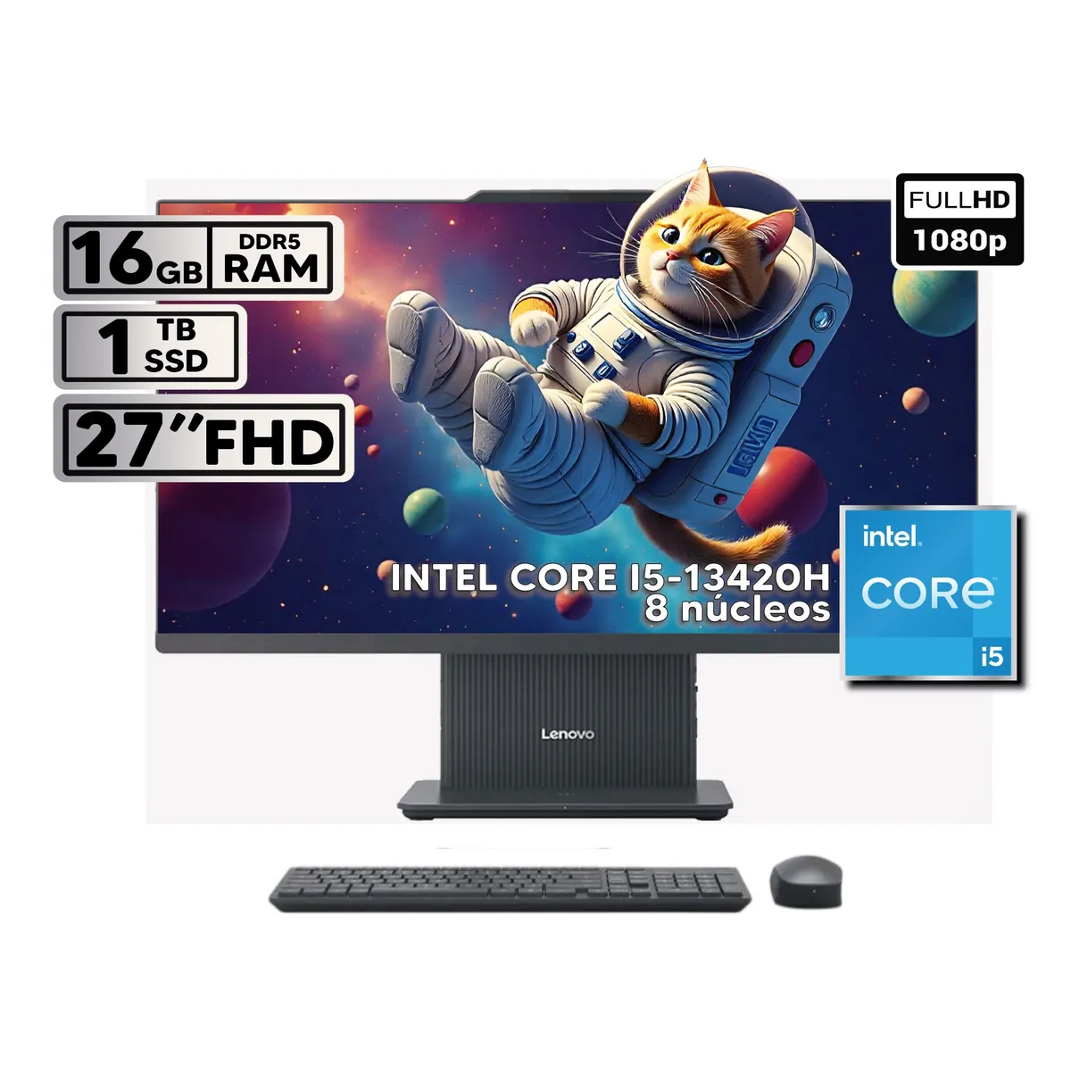 LENOVO - LENOVO IDEACENTRE 27IRH9 27 FULL HD I5-13420H 16GB 1TB SSD LUNA GREY