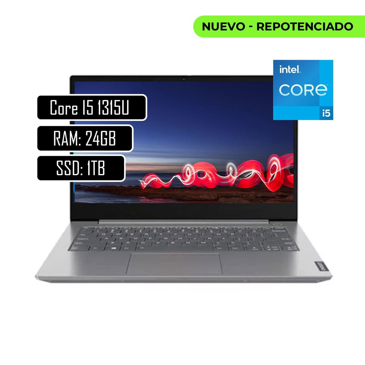 LENOVO - PORTATIL LENOVO V14 INTEL CORE I5-1315U /RAM 24GB DDR4/ SSD 1TB M.2/ WIN11 HOME 14
