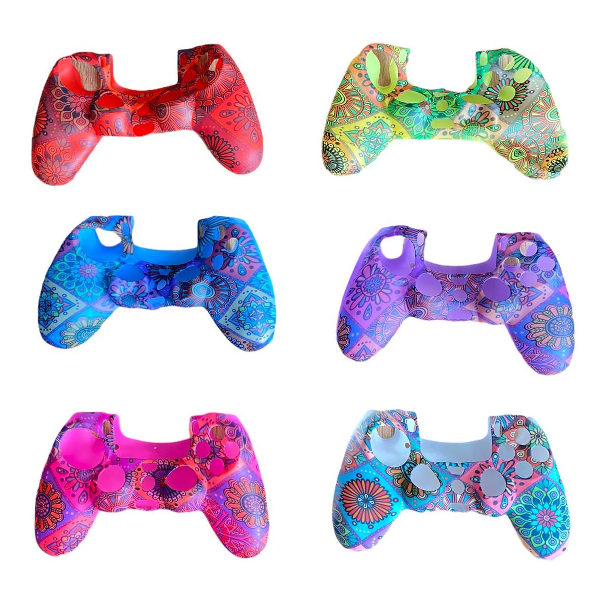 GENERICO - Protector Funda En Silicona Mandalas Para Control Ps4