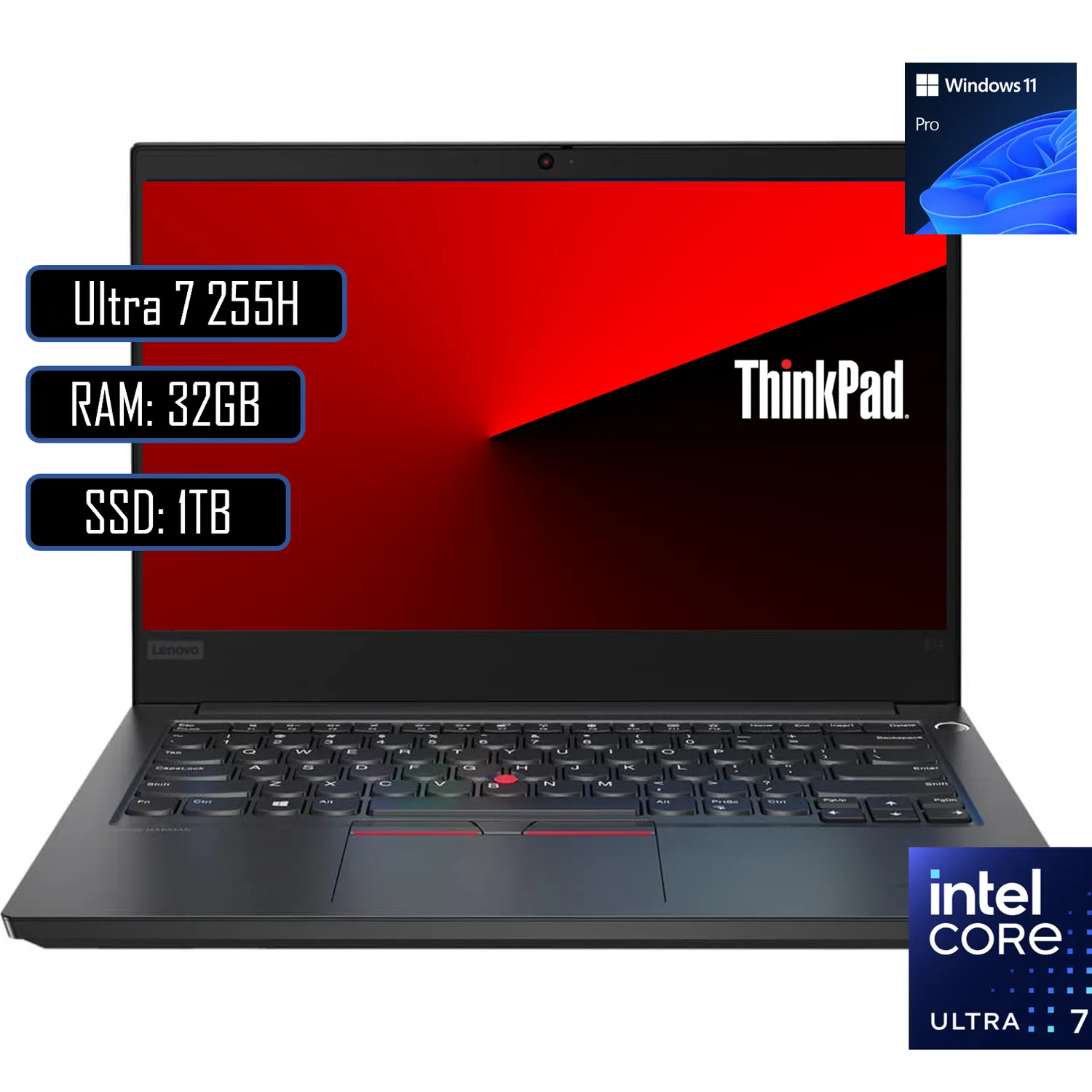 PORTATIL LENOVO THINKPAD E14 INTEL CORE ULTRA 7 255H/ RAM 32GB