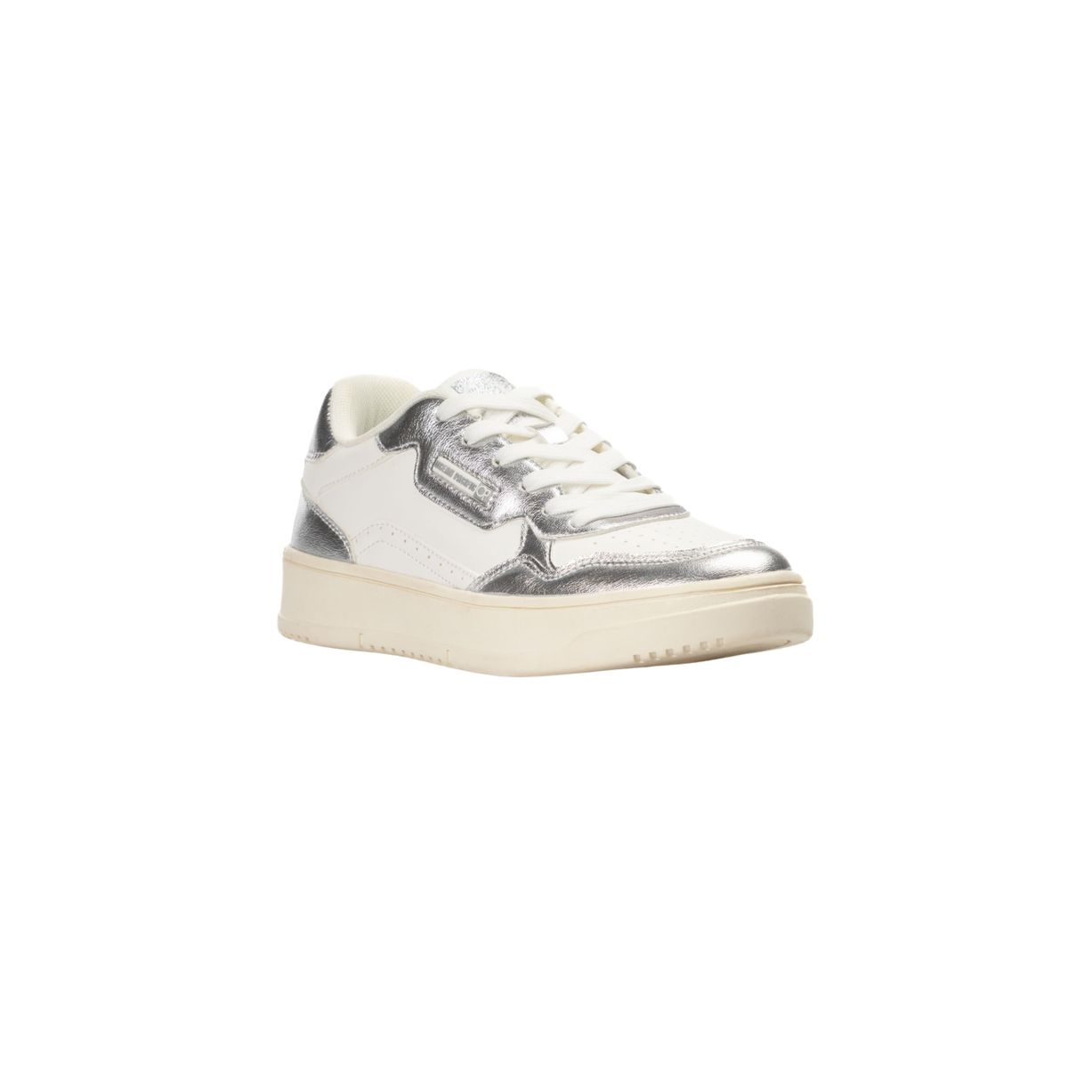 OCEAN PACIFIC - Tenis para Mujer OP Clasicos Blancos Plata