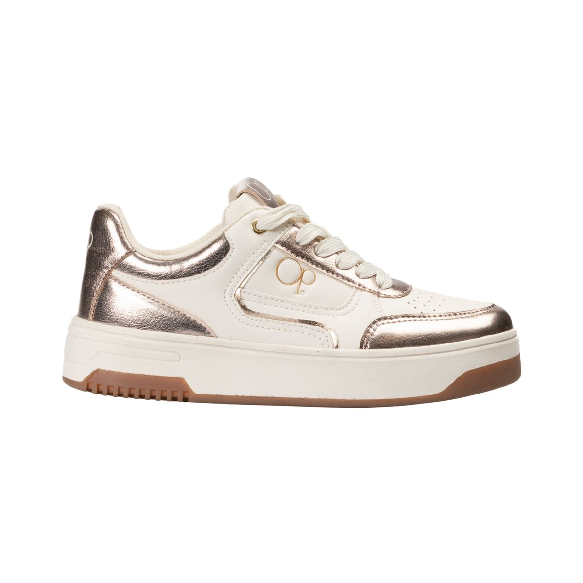 OCEAN PACIFIC - Tenis para Mujer OP Urbanos Rosado y dorado