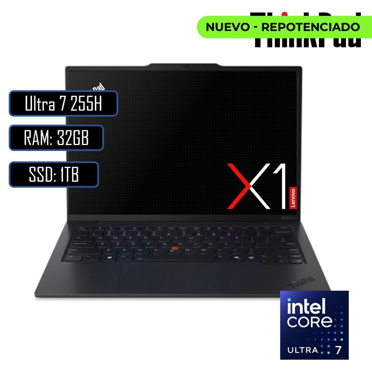 LENOVO - PORTATIL LENOVO THINKPAD X1 CARBON GEN 13 / ULTRA 7 255U/RAM 32GB DDR5/SSD 1TB M.2/WIN11 PRO