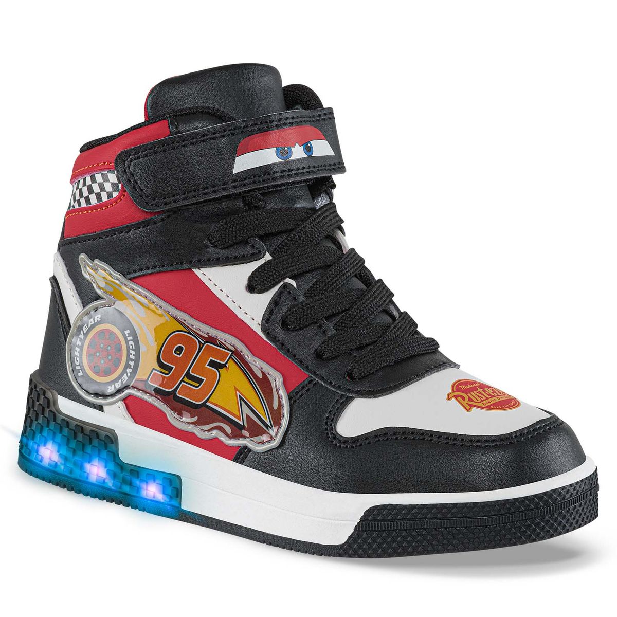 DISNEY - Tenis con Luces Cars Fespin Negro Disney para Niño