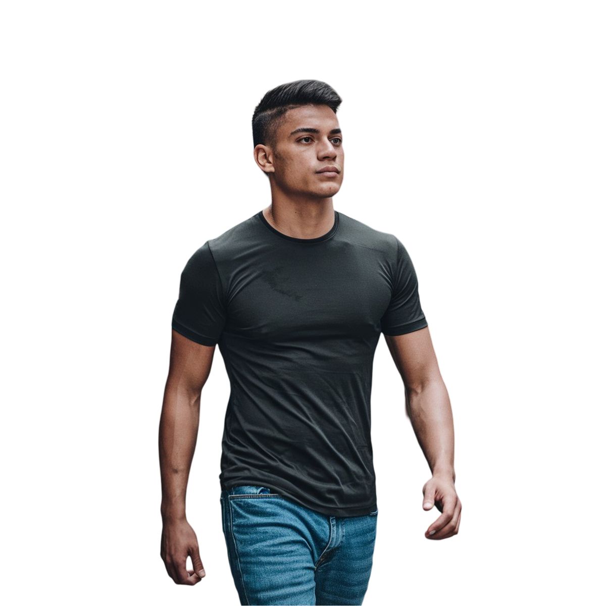 AMERICAN GENERICS - CAMISETA NEGRA EMPIRE- SLIM FIT