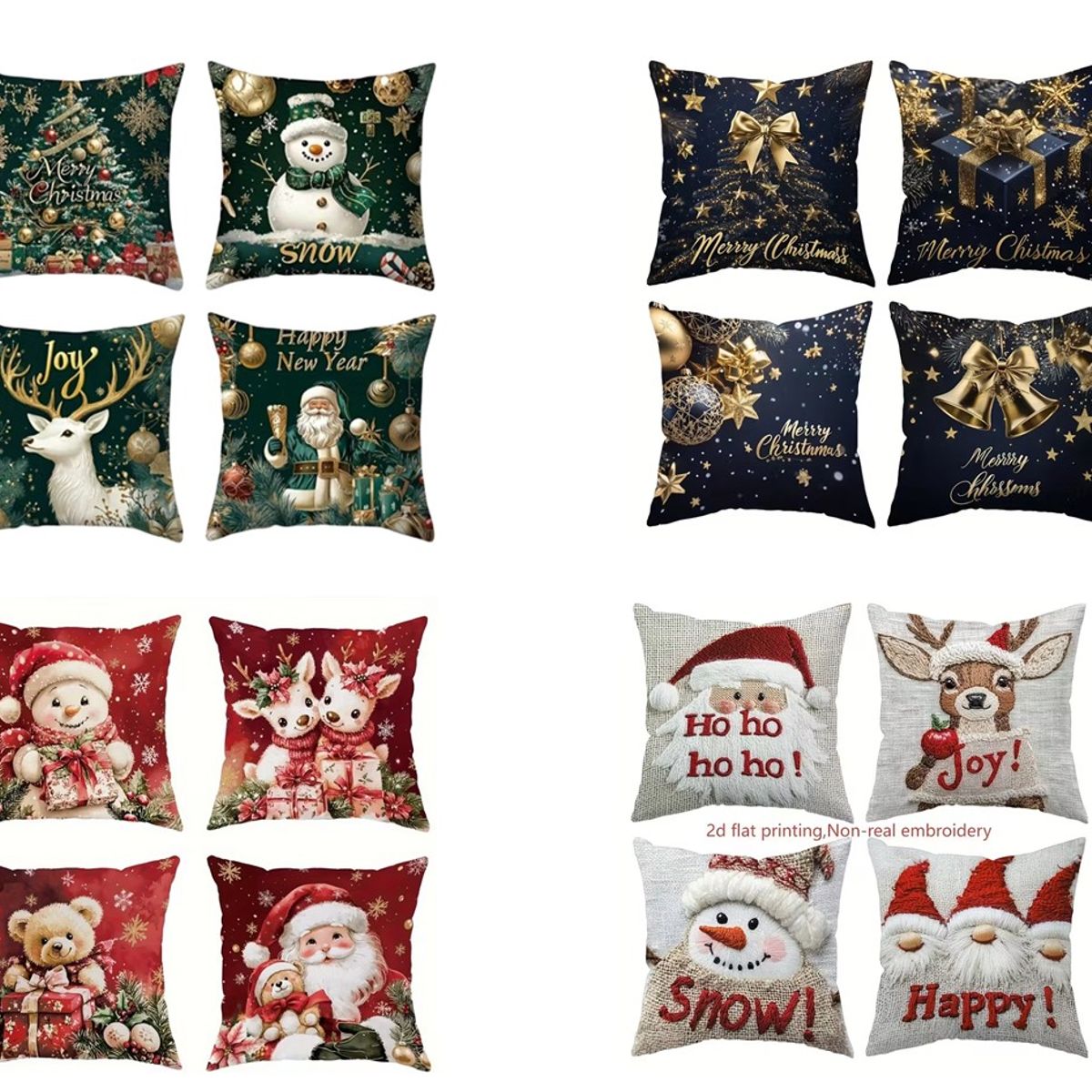 GENERICO - Cojines Navideños Fundas X 2 (40 X 40 Cm) Diseños Exclusivos