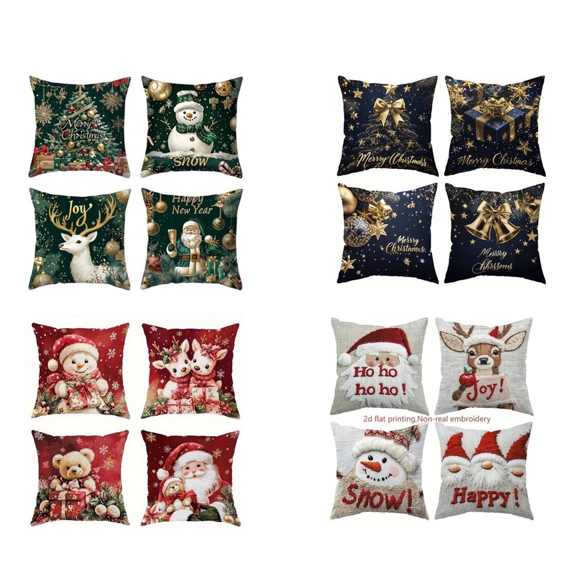 GENERICO - Cojines Navideños Fundas X 2 (40 X 40 Cm) Diseños Exclusivos