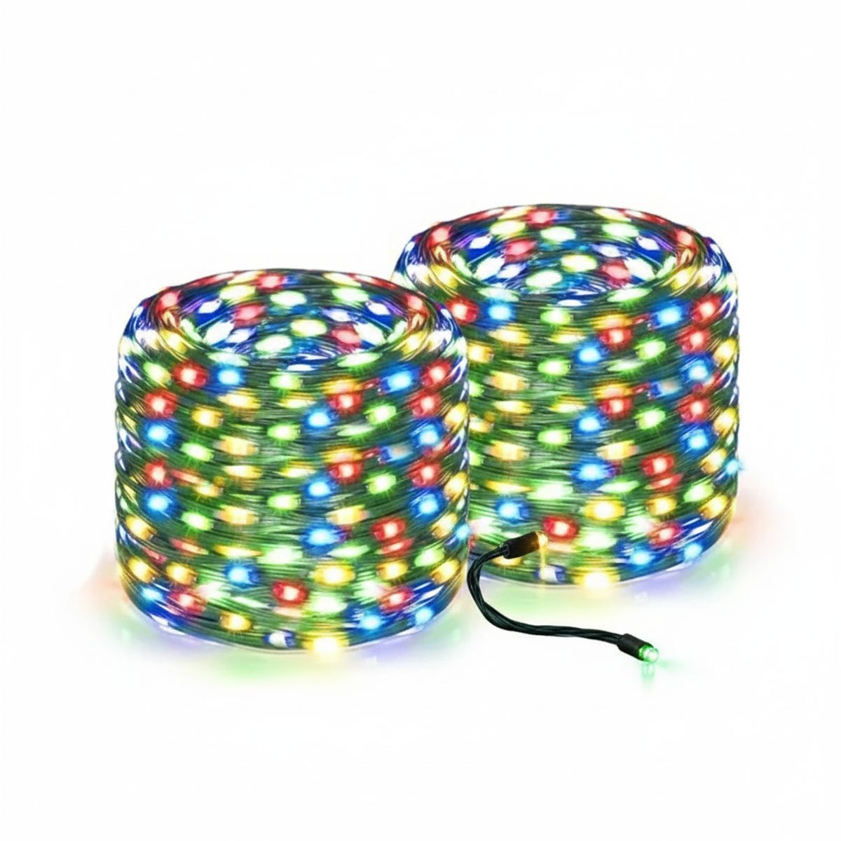 GENERICO - Luces Navidad Solar Panel + Control Remoto 10 Metros Multicolor