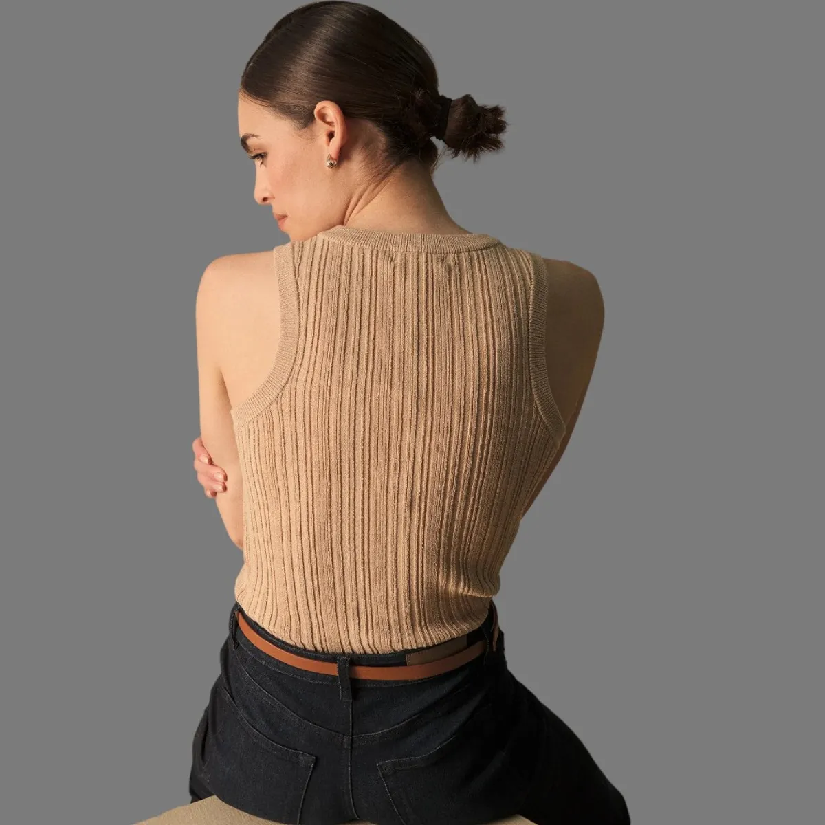 ESPRIT - Esprit Camiseta tipo Chaleco para Dama Versátil Blusa Mujer