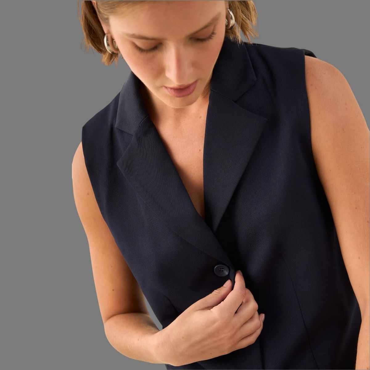 ESPRIT - Esprit Camisa Dama Tipo Crop Blusa Mujer Sin Mangas Versátil