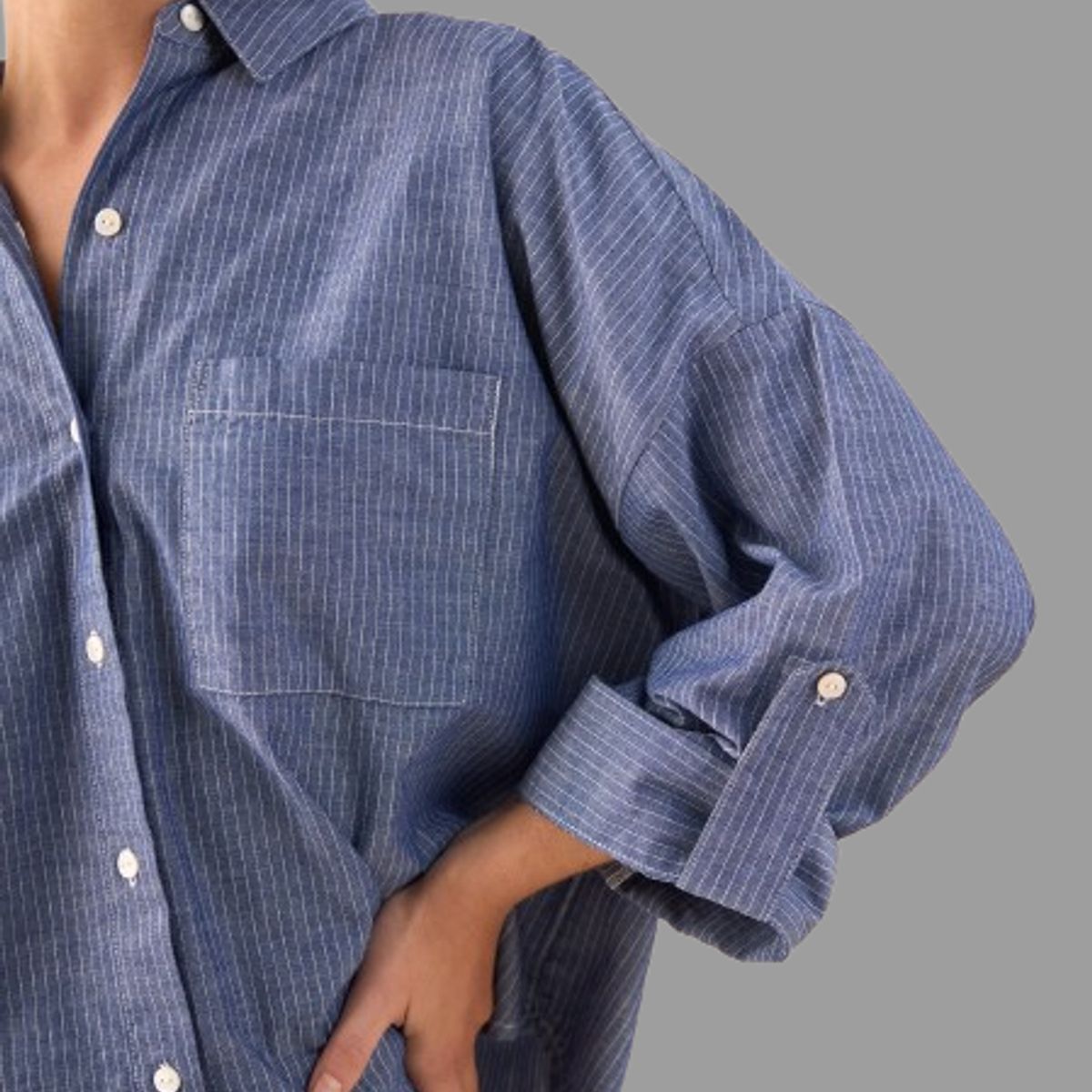 ESPRIT - Esprit Camisa Dama A Rayas Blusa Mujer Elegante Oversized