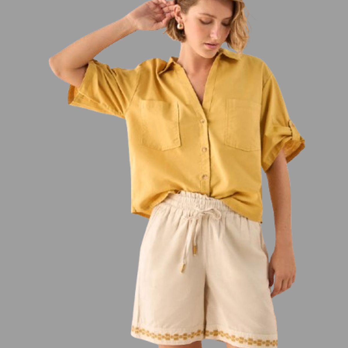 ESPRIT - Esprit Camisa Dama de Algodón  Blusa Mujer Cómoda y Fresca