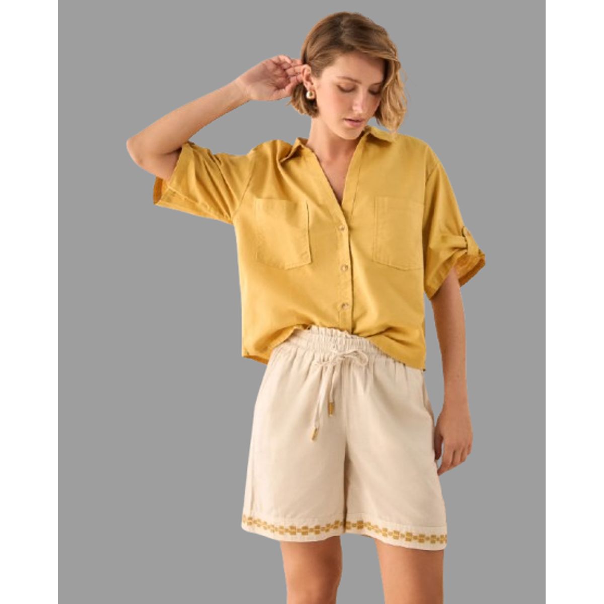 ESPRIT - Esprit Camisa Dama de Algodón  Blusa Mujer Cómoda y Fresca