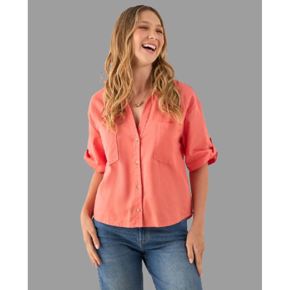 ESPRIT - Esprit Camisa Dama de Algodón  Blusa Mujer Cómoda y Fresca
