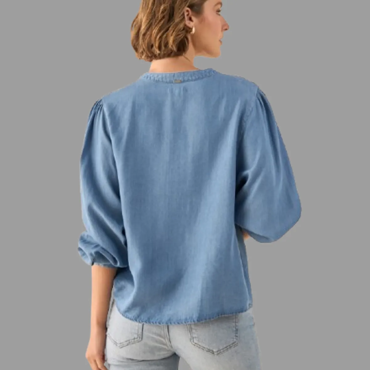 ESPRIT - Esprit Camisa Dama Bordado Floral Blusa Mujer para Diario