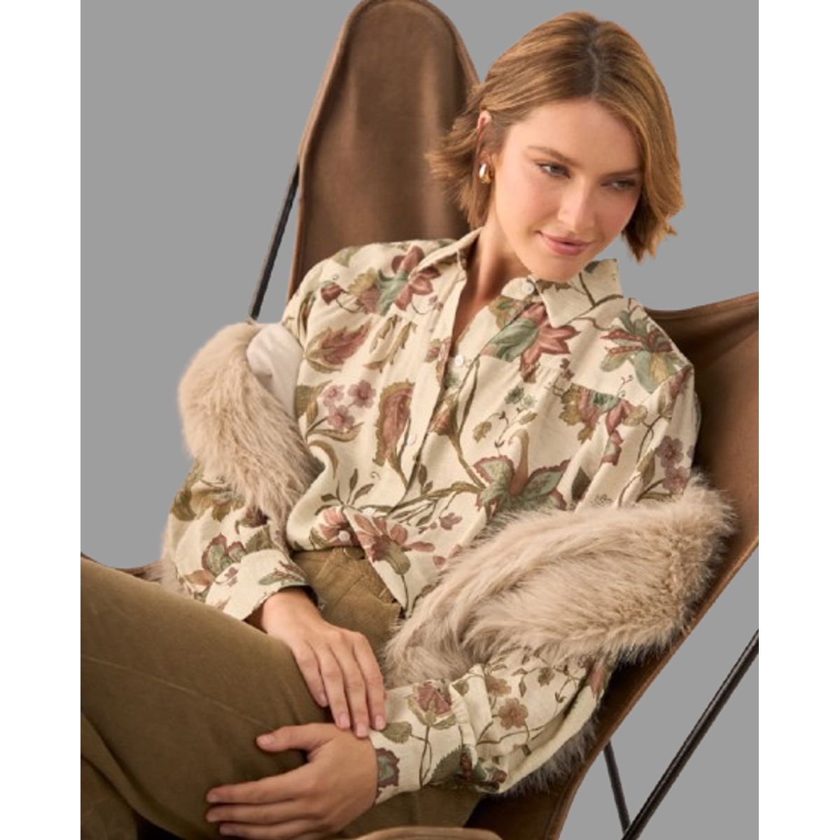 ESPRIT - Esprit Camisa Dama Estampada Blusa Mujer Fresca y Formal