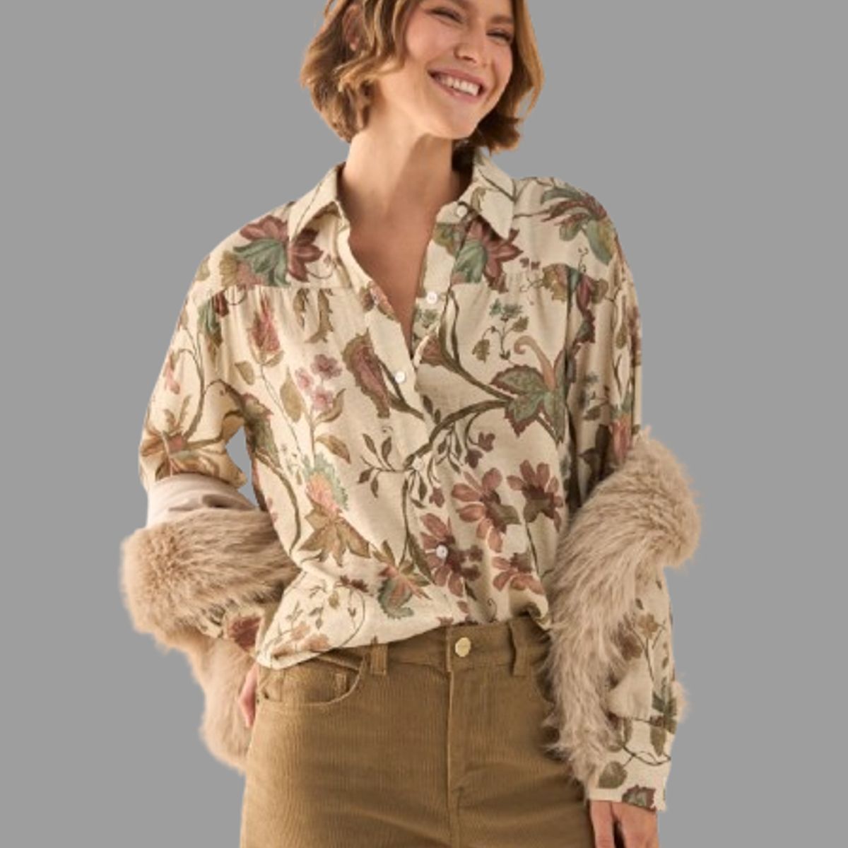 ESPRIT - Esprit Camisa Dama Estampada Blusa Mujer Fresca y Formal