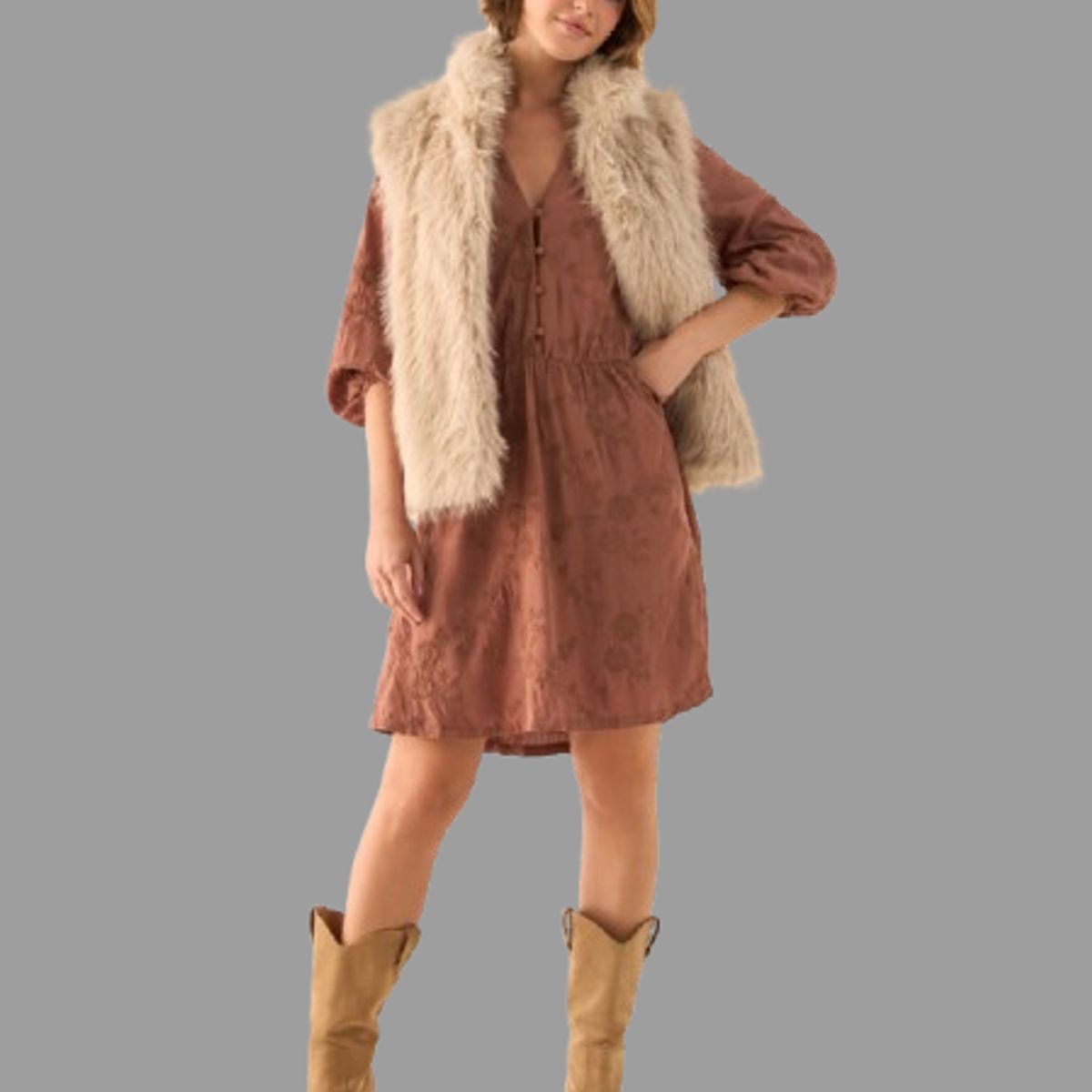 ESPRIT - Esprit Vestido Corto para Dama con Bordados Casual