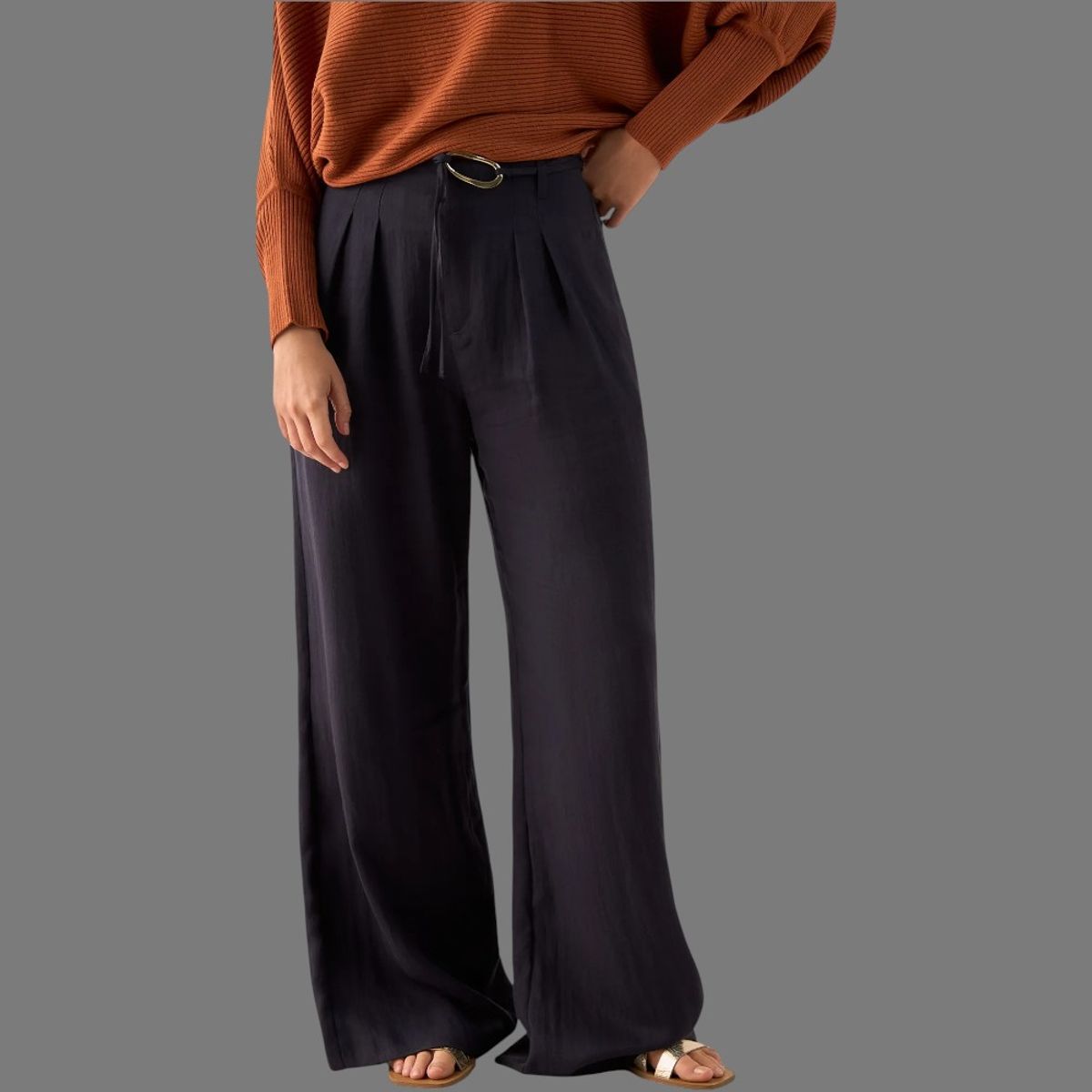 ESPRIT - Esprit Pantalón para Dama Wide Leg Ideal para la Oficina Formal