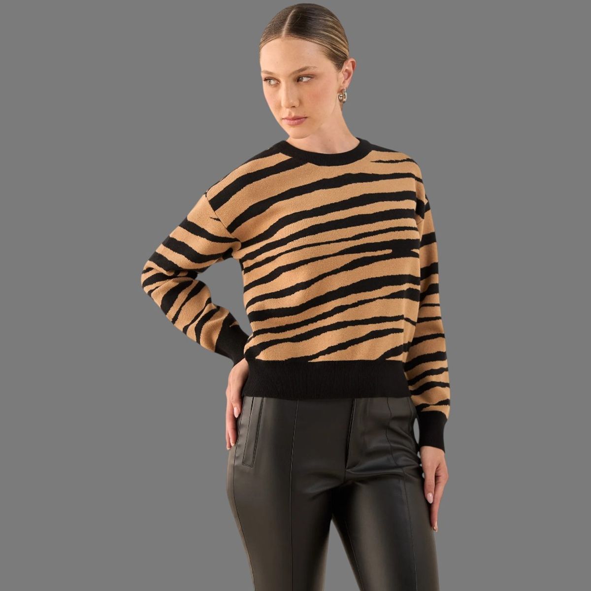 ESPRIT - Esprit Suéter Tejido para Dama Estampado Ideal para Diario Casual