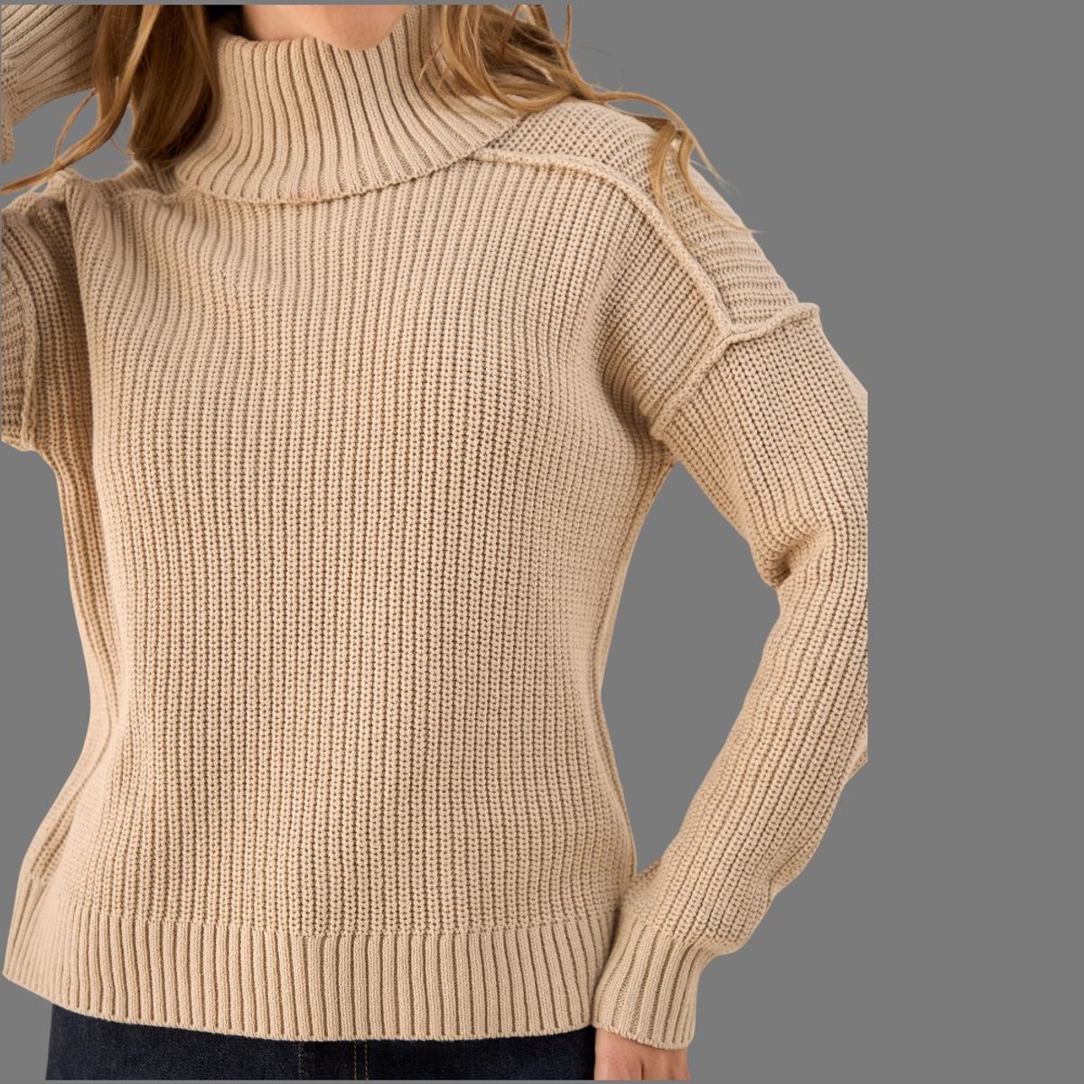 ESPRIT - Esprit Suéter Cuello Alto para Dama Texturizado Ideal para Diario