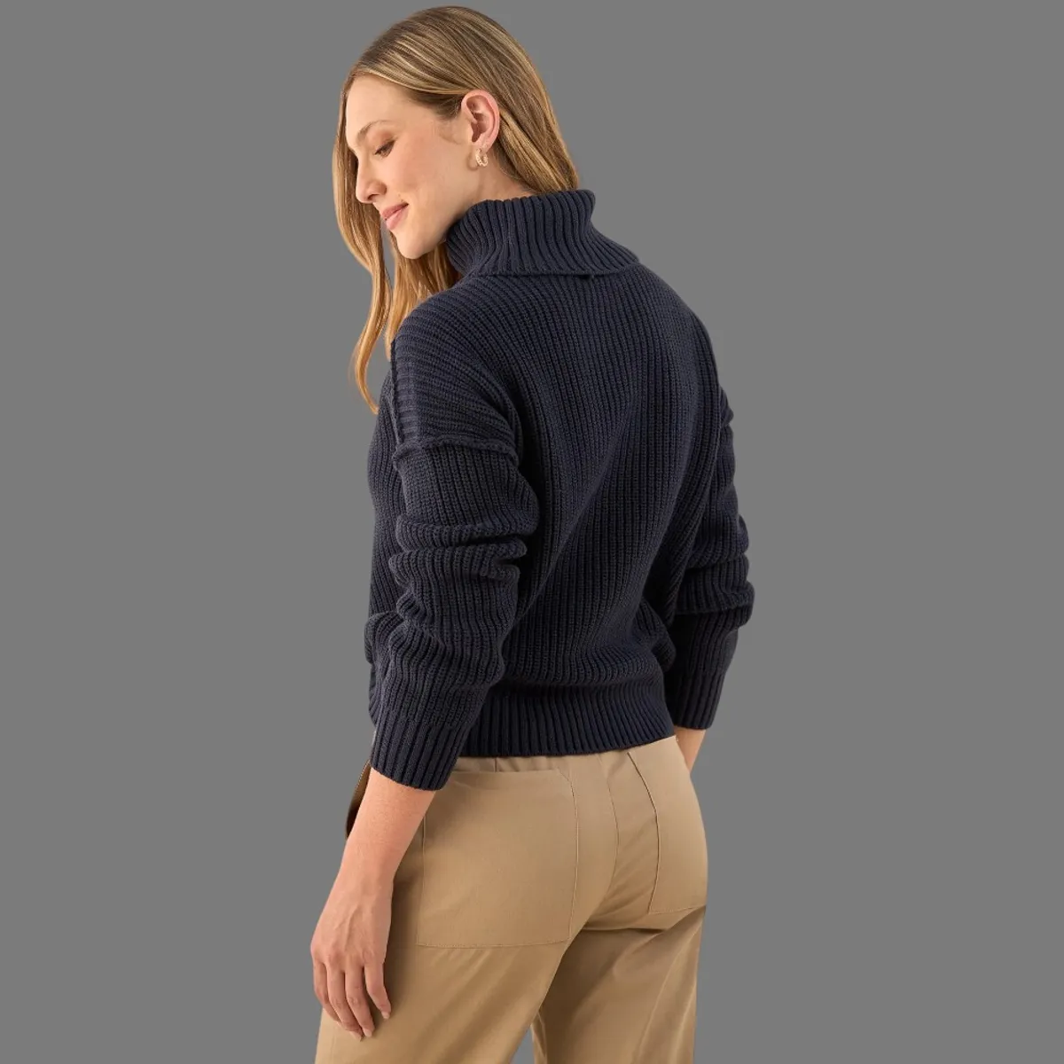 ESPRIT - Esprit Suéter Cuello Alto para Dama Texturizado Ideal para Diario