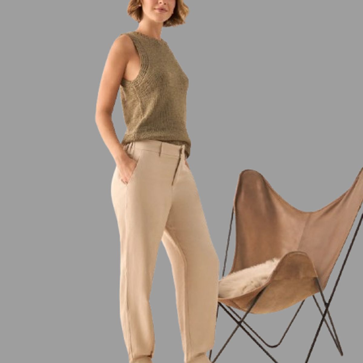 ESPRIT - Esprit Pantalón para Dama Elegante Ideal para Oficina