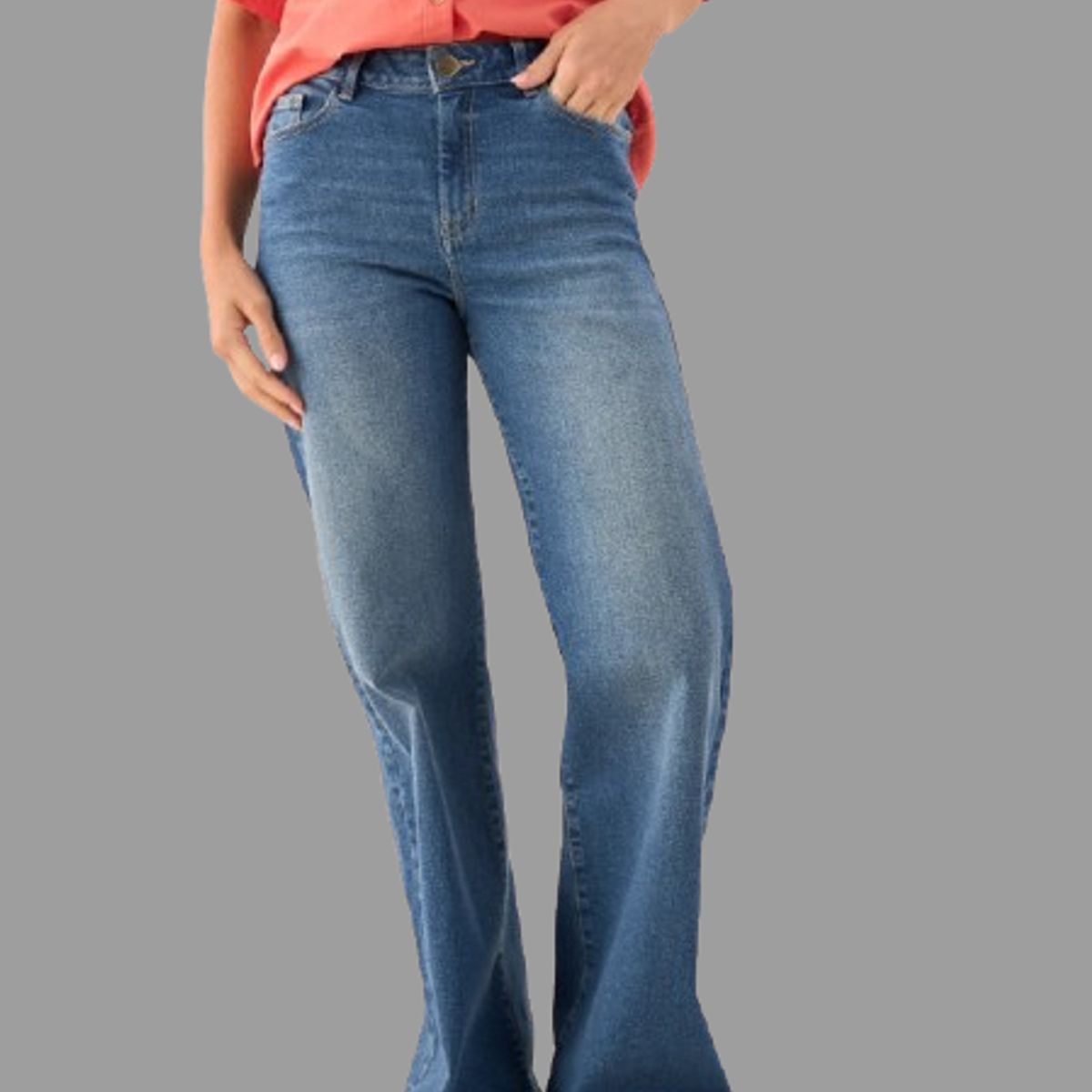 ESPRIT - Esprit Jean para Dama Wide Leg  Ideal para Salir