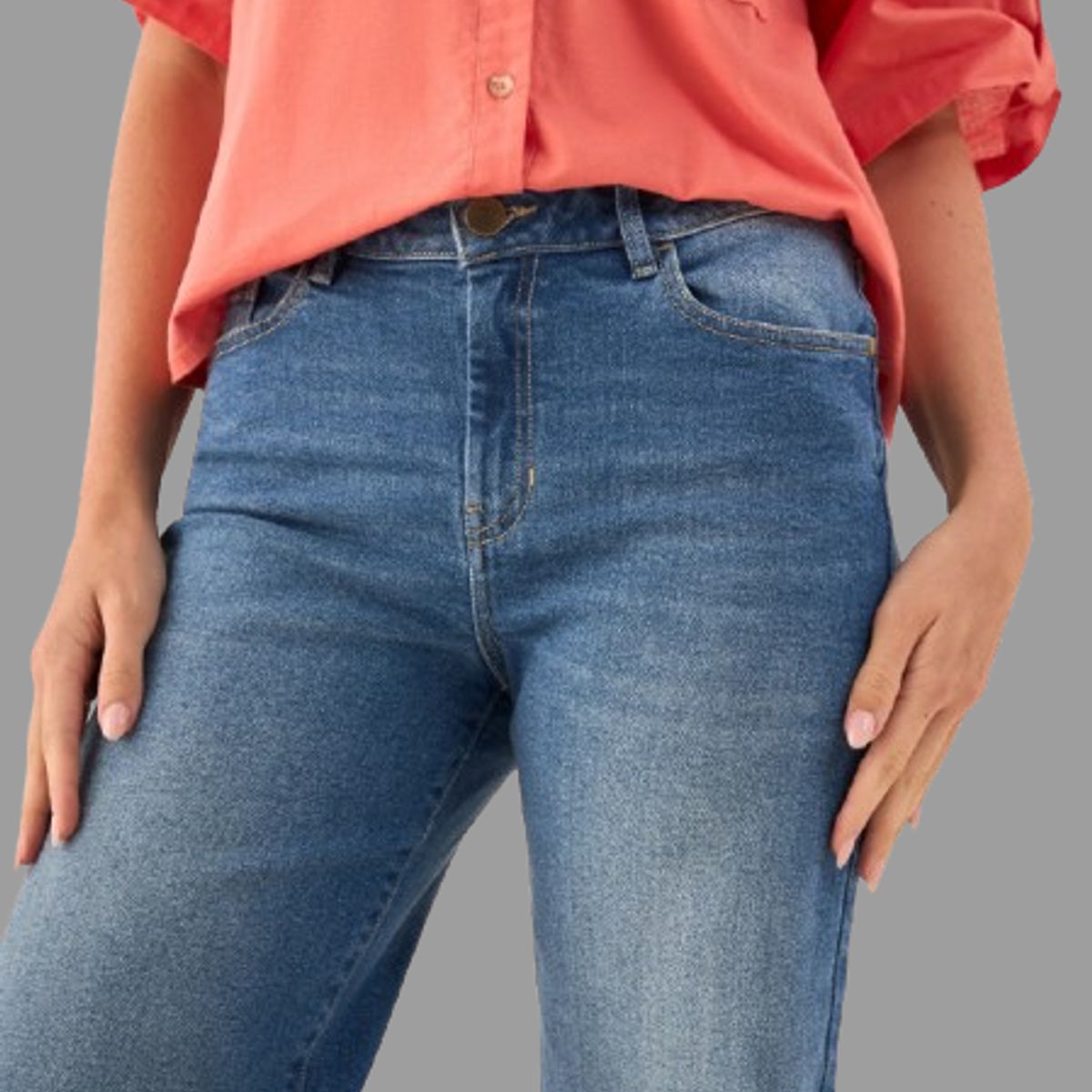 ESPRIT - Esprit Jean para Dama Wide Leg  Ideal para Salir