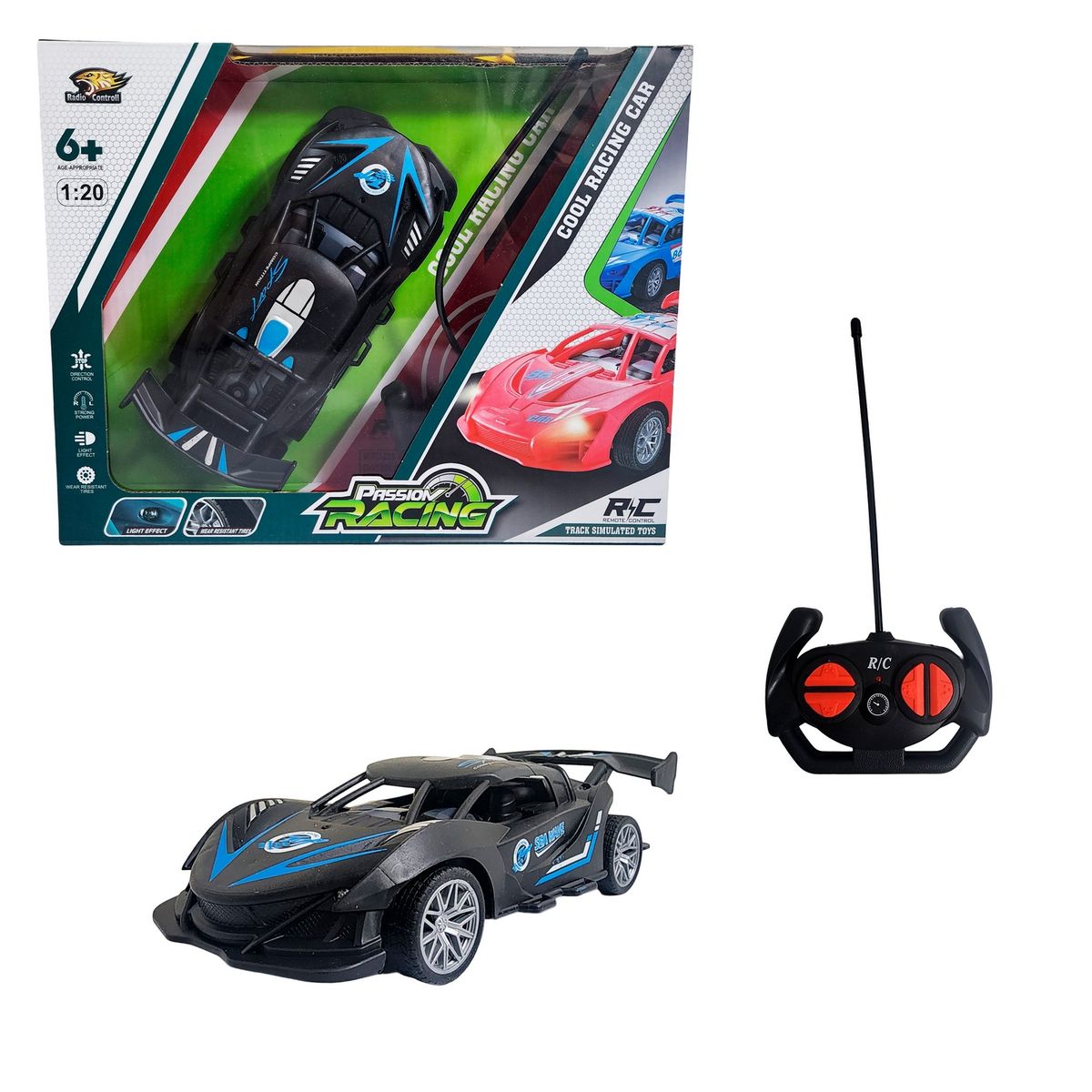 GENERICO - Carro Deportivo Control Remoto Passion Racing Recargable